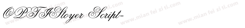 OPTIStoyer Script字体转换